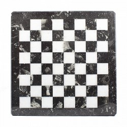 MARBLE CHESS WITH METALLIC PAWNS