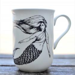 Mermaid bone China mug