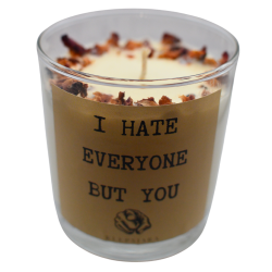 SCENTED CANDLE "I HATE EVERYONE BUT YOU"